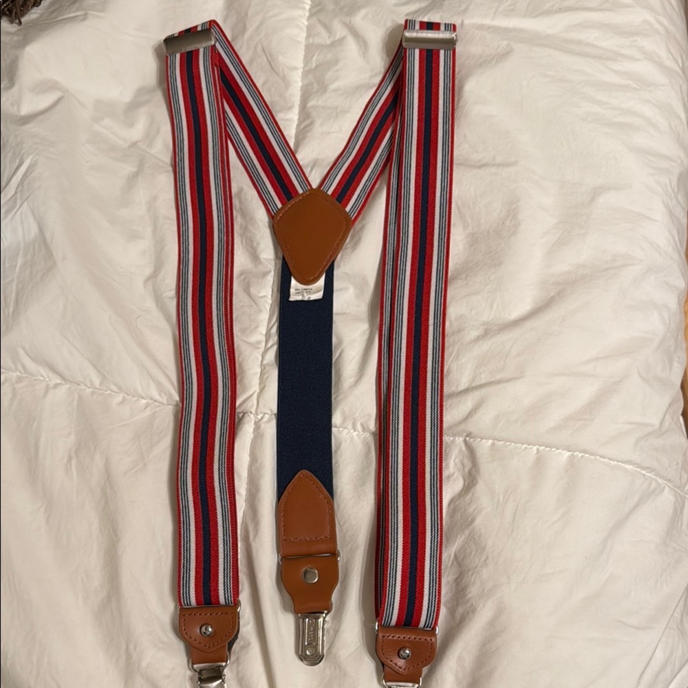 Men's Multicolor Striped Suspenders